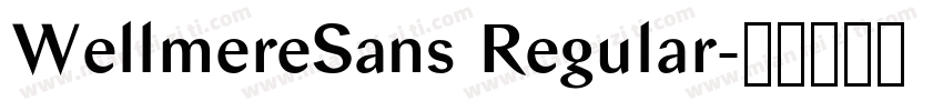 WellmereSans Regular字体转换